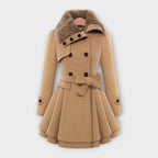 EMMA | Elegant Coat with Faux Fur Collar