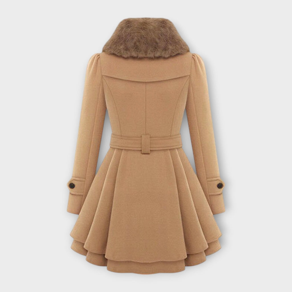 EMMA | Elegant Coat with Faux Fur Collar