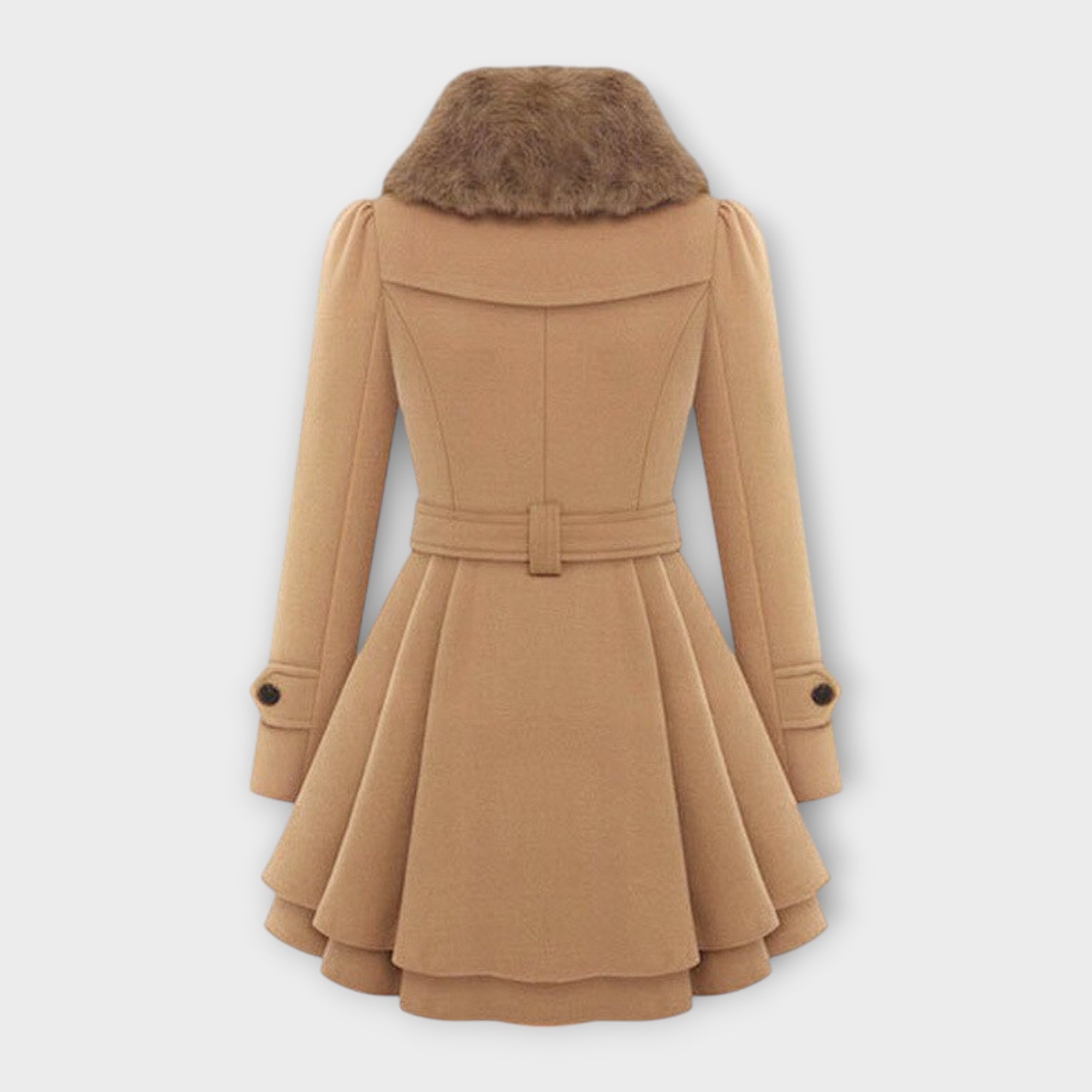 EMMA | Elegant Coat with Faux Fur Collar