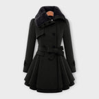 EMMA | Elegant Coat with Faux Fur Collar