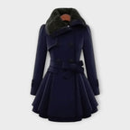 EMMA | Elegant Coat with Faux Fur Collar