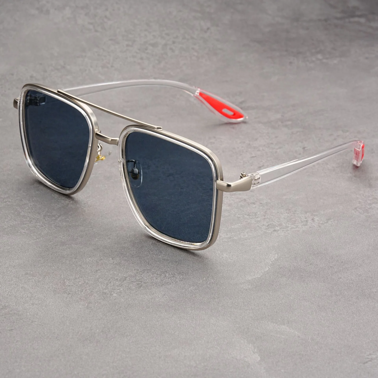 RIFT NOIR X | Square Metal-Acetate Sunglasses | UV380