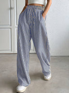 HOLLIS | Wide-Leg Striped Trousers