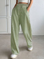 HOLLIS | Wide-Leg Striped Trousers