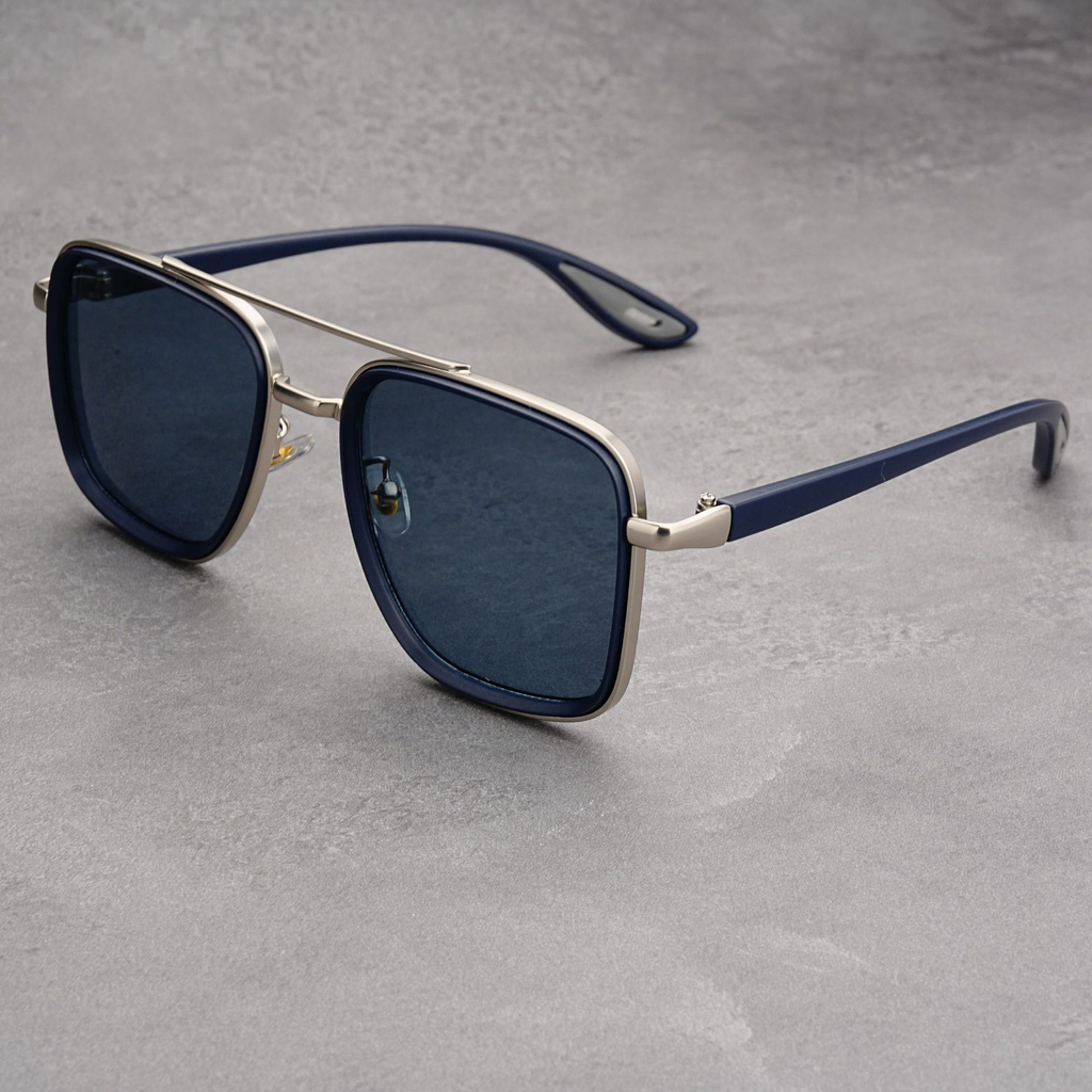RIFT NOIR X | Square Metal-Acetate Sunglasses | UV380