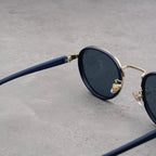 RIFT ORIGIN | Round Metal-Acetate Sunglasses | UV400