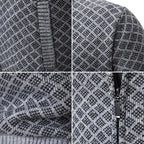 COLE | Diamond-Knit Zip Cardigan