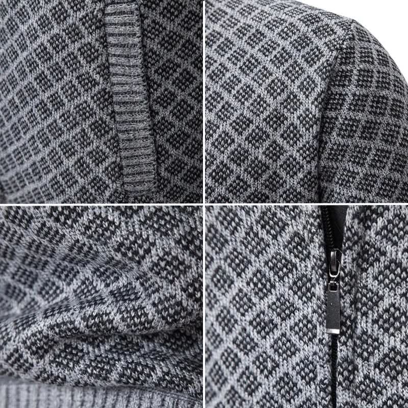 COLE | Diamond-Knit Zip Cardigan