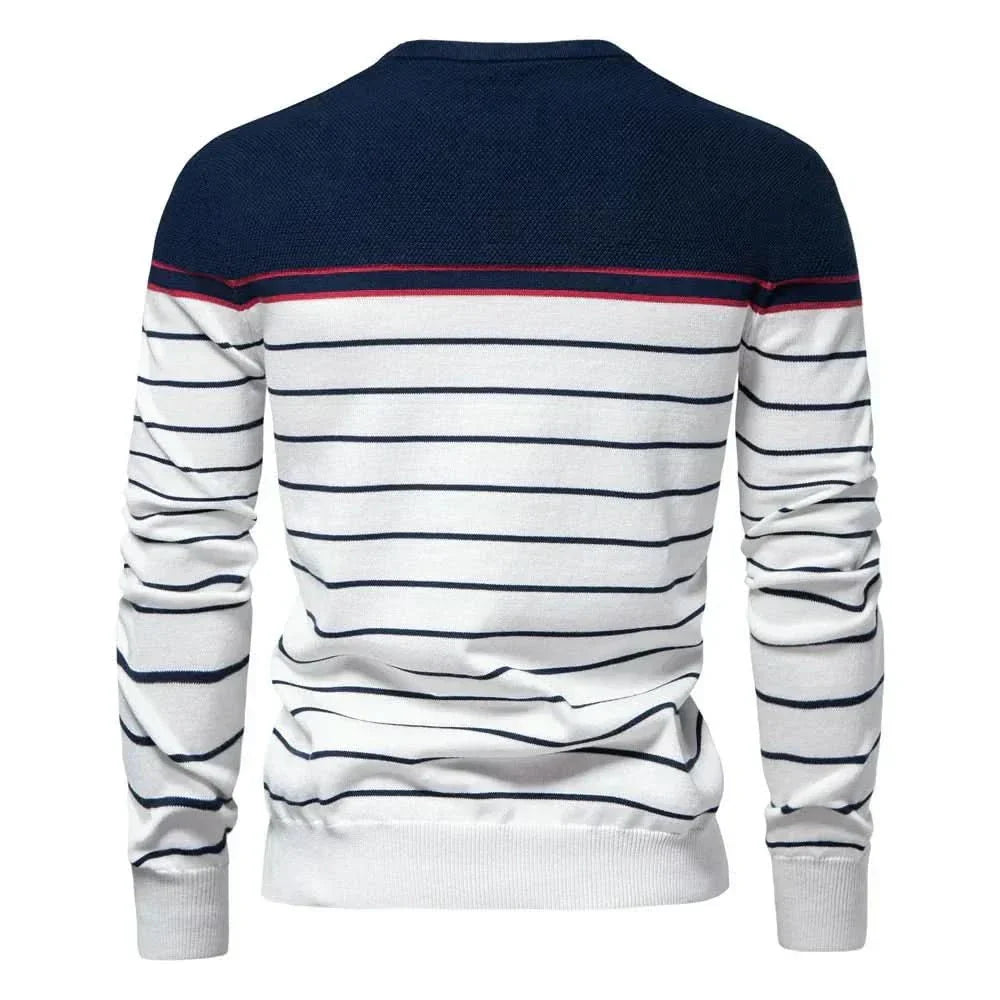 NATHAN | Refined Striped Knit Pullover