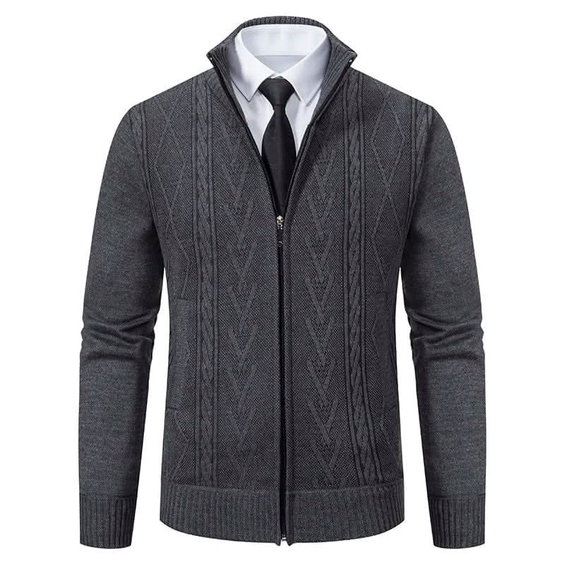 PRESTON | Refined Cable-Knit Zip Cardigan