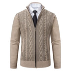 PRESTON | Refined Cable-Knit Zip Cardigan