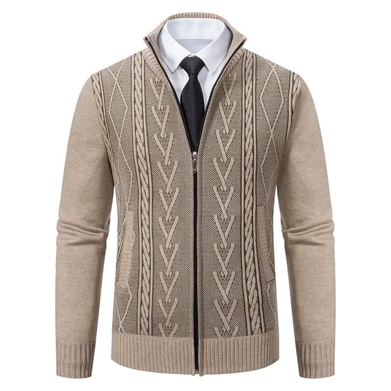 PRESTON | Refined Cable-Knit Zip Cardigan