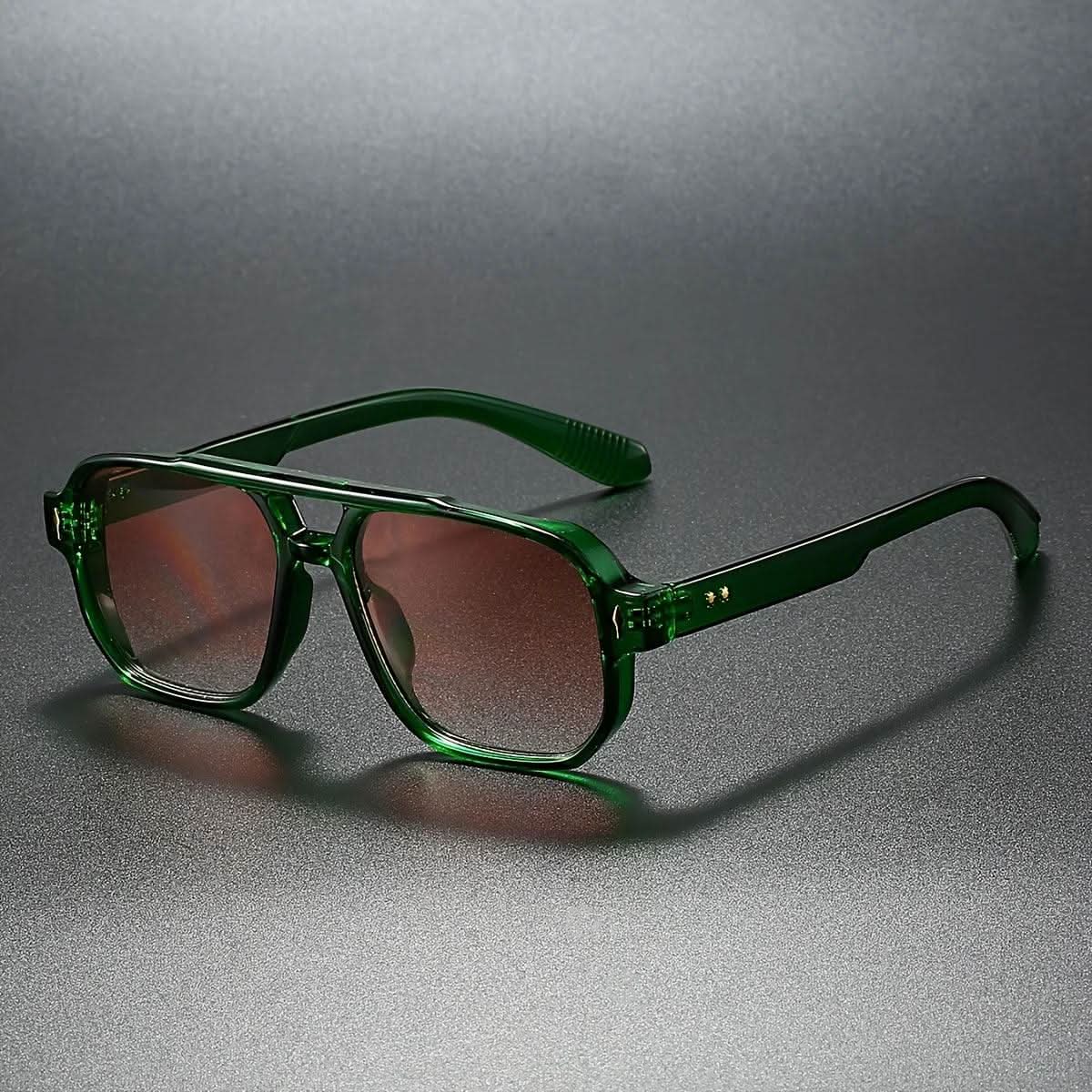 CALLEN VERGE | Clubmaster Square Sunglasses | UV400 Steel Hinge