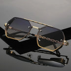 STORME CHAIN | Chain-Link Temple Octagonal Sunglasses | UV400