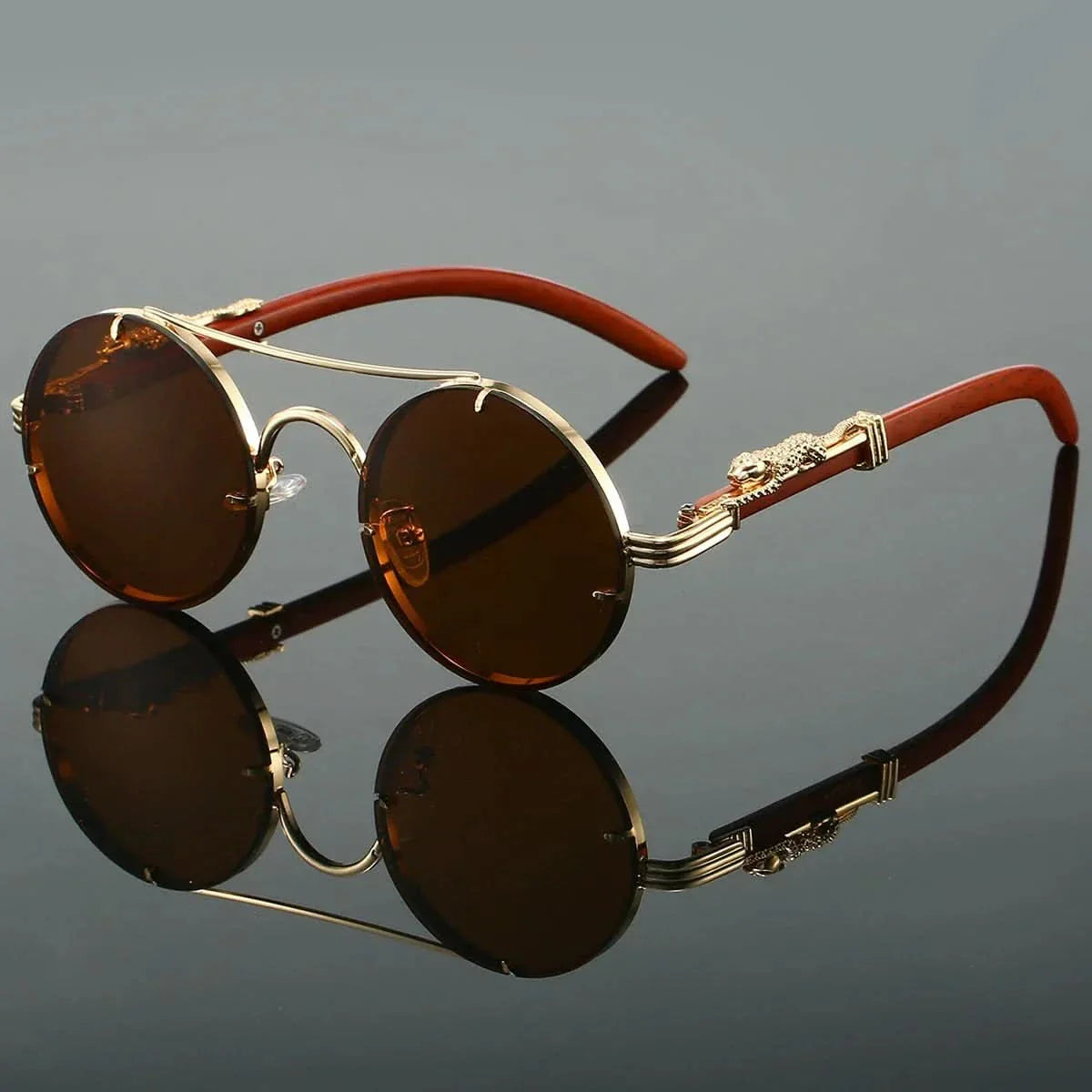 PANTHÈRE DORÉE | Gold Panther Sunglasses | UV400 Gradient