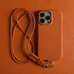 Genuine Cowhide Leather Crossbody iPhone Case