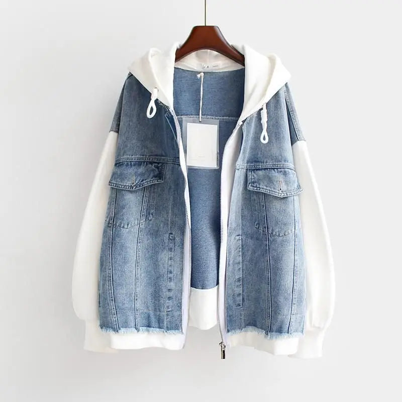 VIVIAN | Denim Hoodie Jacket