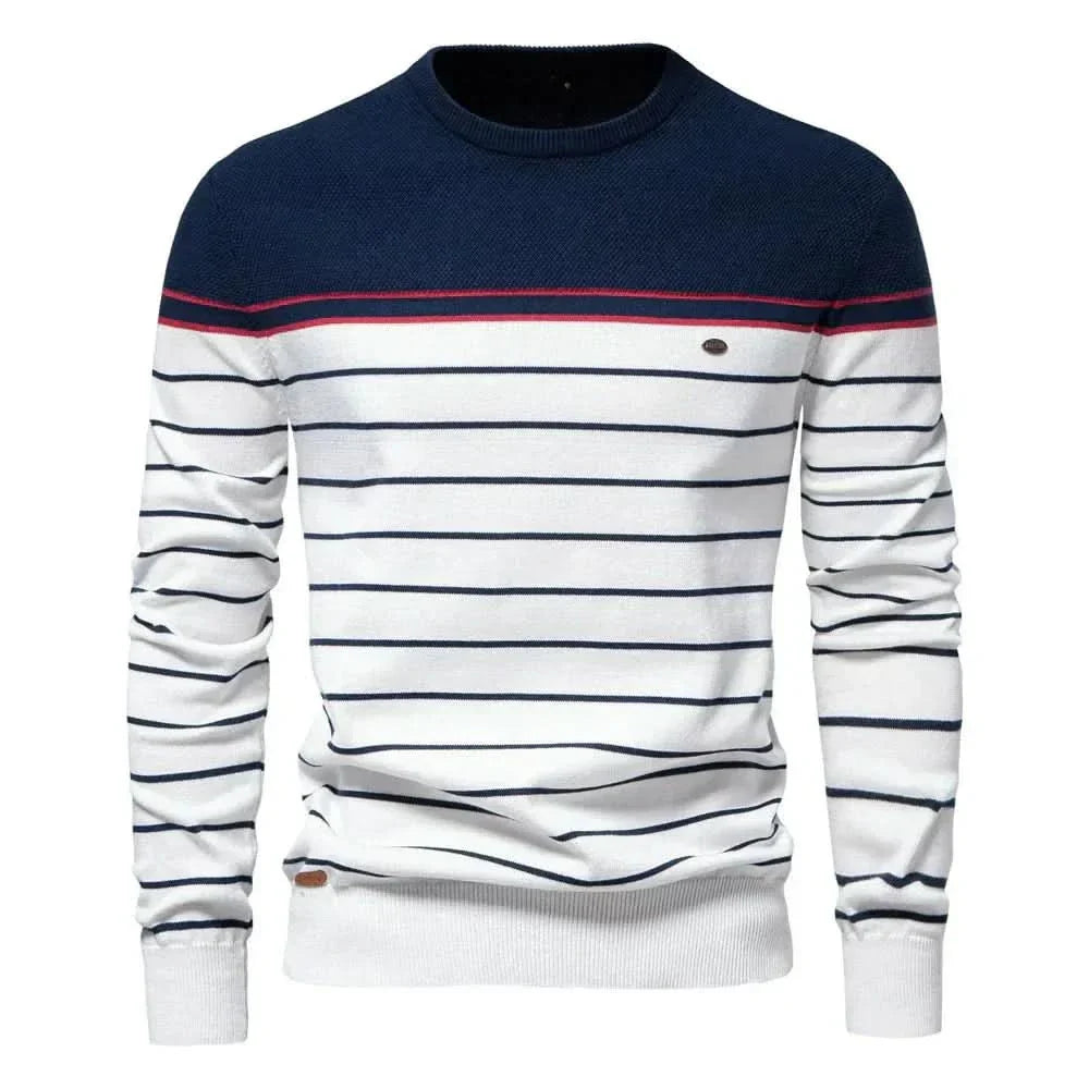 NATHAN | Refined Striped Knit Pullover