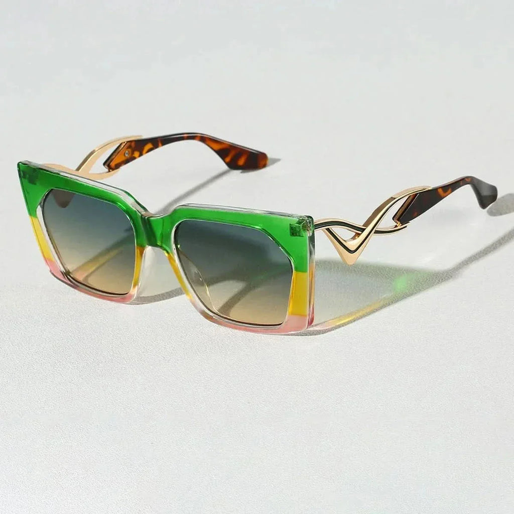 ISLA WAVE | Cat Eye Square Wave-Arm Sunglasses | UV400