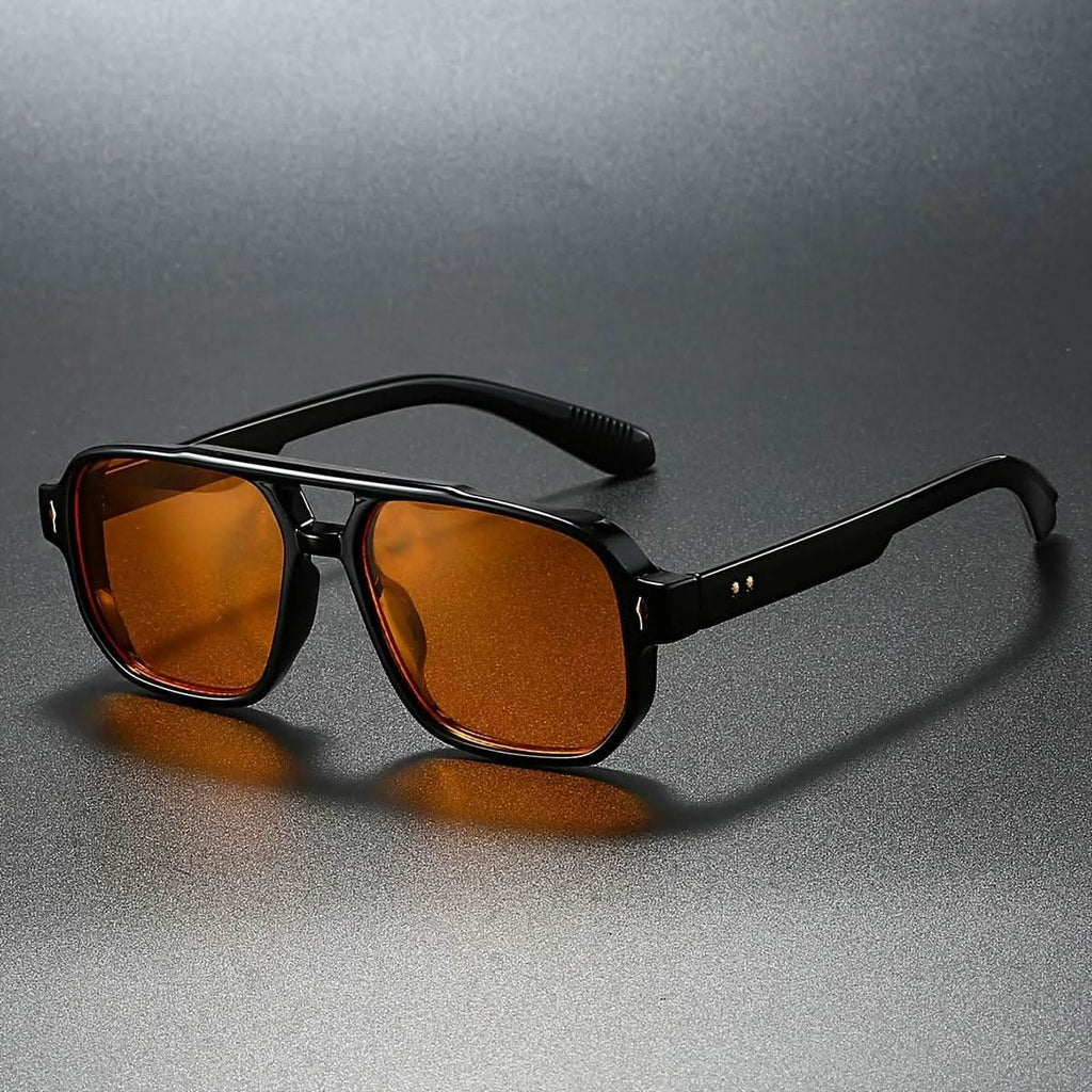 CALLEN VERGE | Clubmaster Square Sunglasses | UV400 Steel Hinge