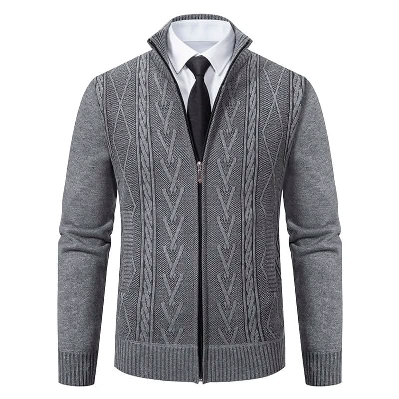 PRESTON | Refined Cable-Knit Zip Cardigan