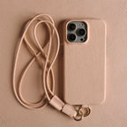 Genuine Cowhide Leather Crossbody iPhone Case