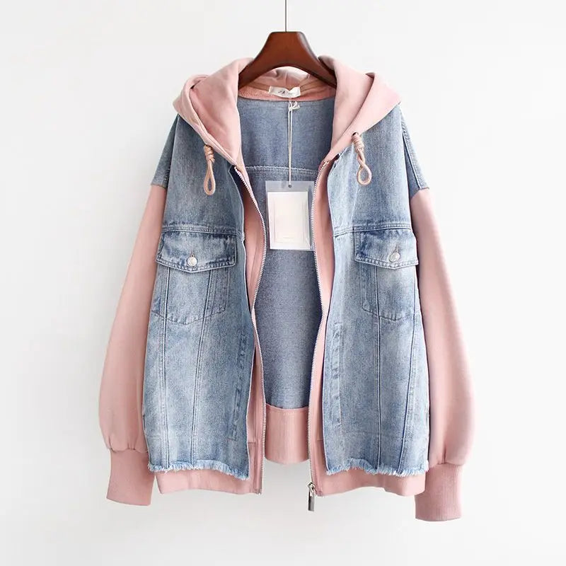 VIVIAN | Denim Hoodie Jacket