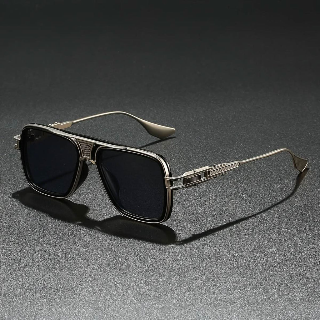 AVENTOR STEEL | Oversized Square Alloy Sunglasses | UV400