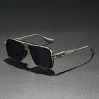 AVENTOR STEEL | Oversized Square Alloy Sunglasses | UV400