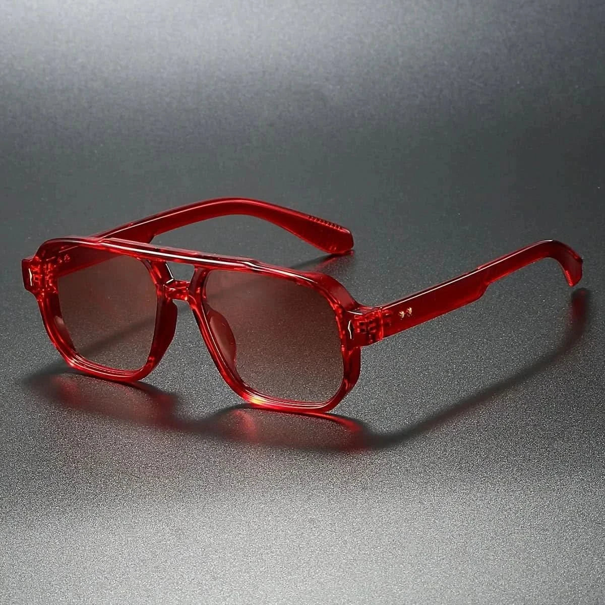 CALLEN VERGE | Clubmaster Square Sunglasses | UV400 Steel Hinge