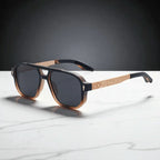 KAIRO CIPHER | Engraved Angular Sunglasses | UV400 No Logo
