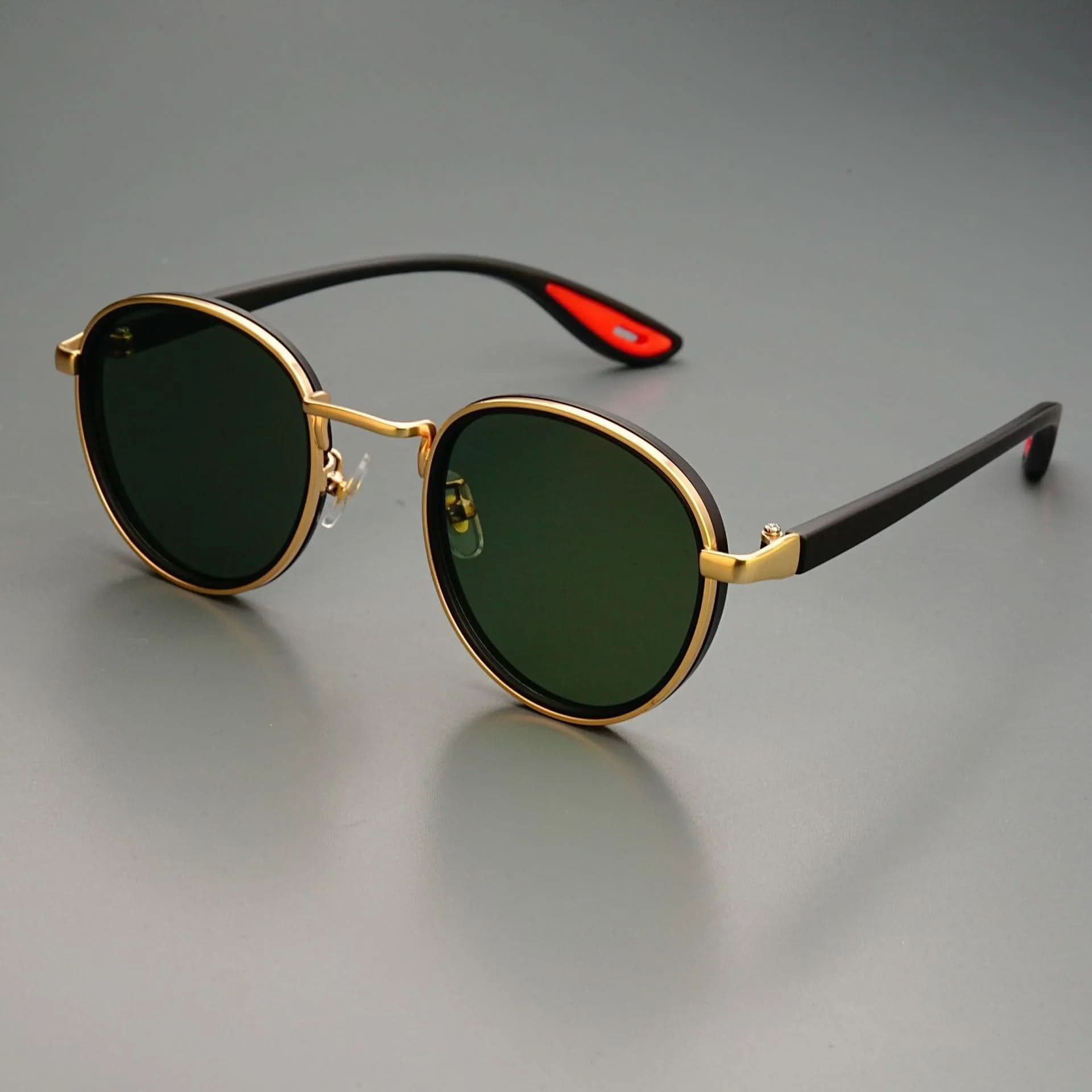 RIFT ORIGIN | Round Metal-Acetate Sunglasses | UV400