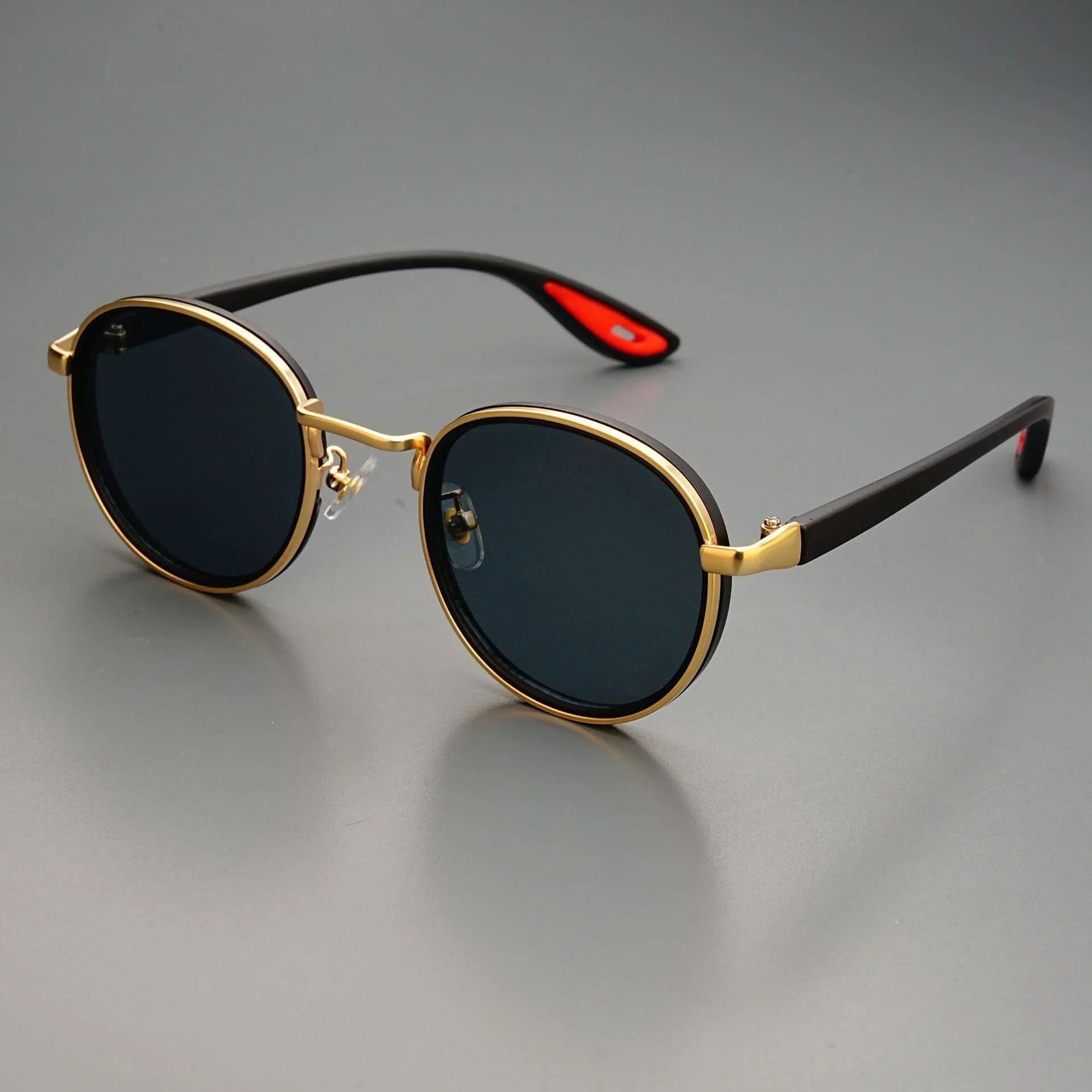 RIFT ORIGIN | Round Metal-Acetate Sunglasses | UV400