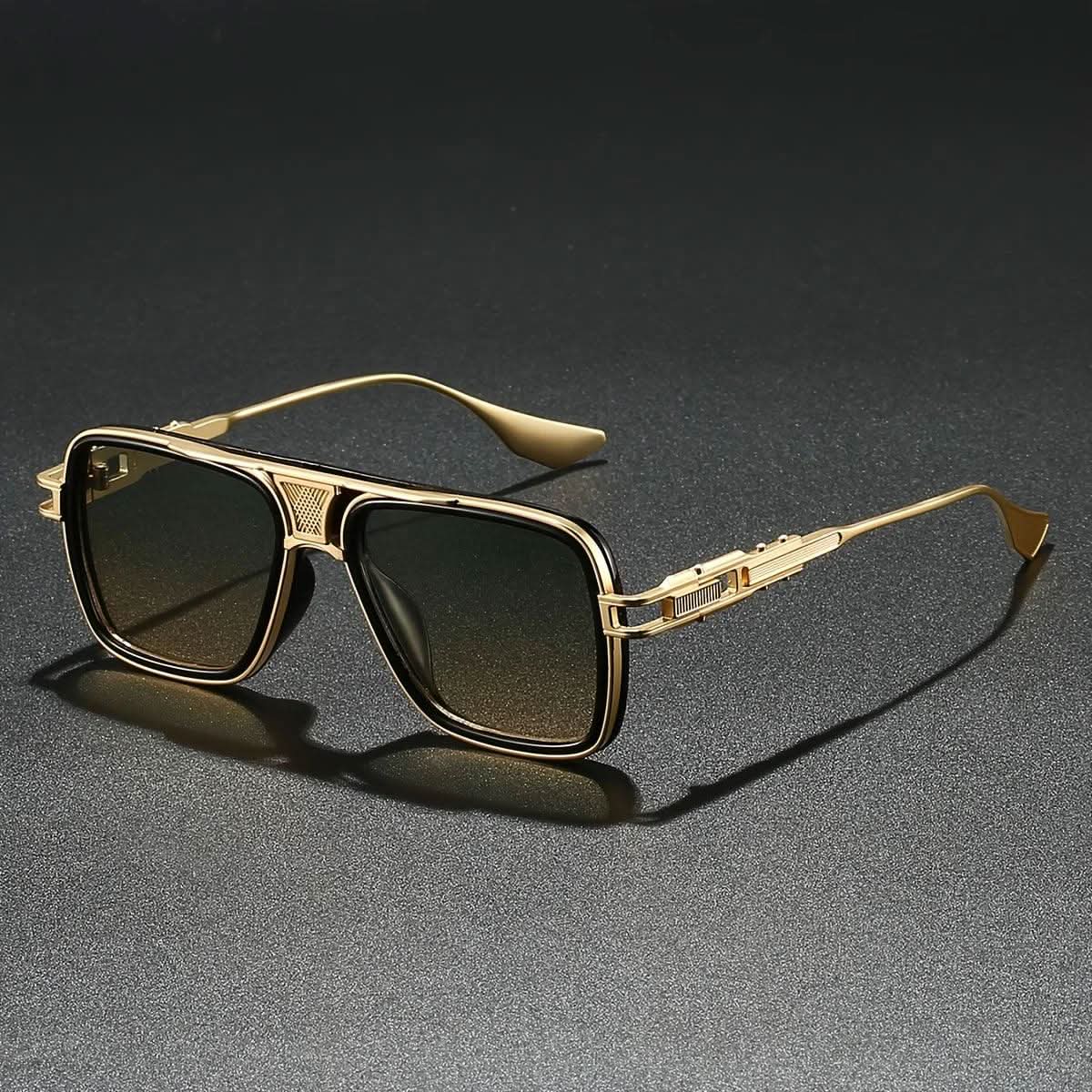 AVENTOR STEEL | Oversized Square Alloy Sunglasses | UV400