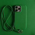 Genuine Cowhide Leather Crossbody iPhone Case