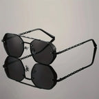 STORME CHAIN | Chain-Link Temple Octagonal Sunglasses | UV400