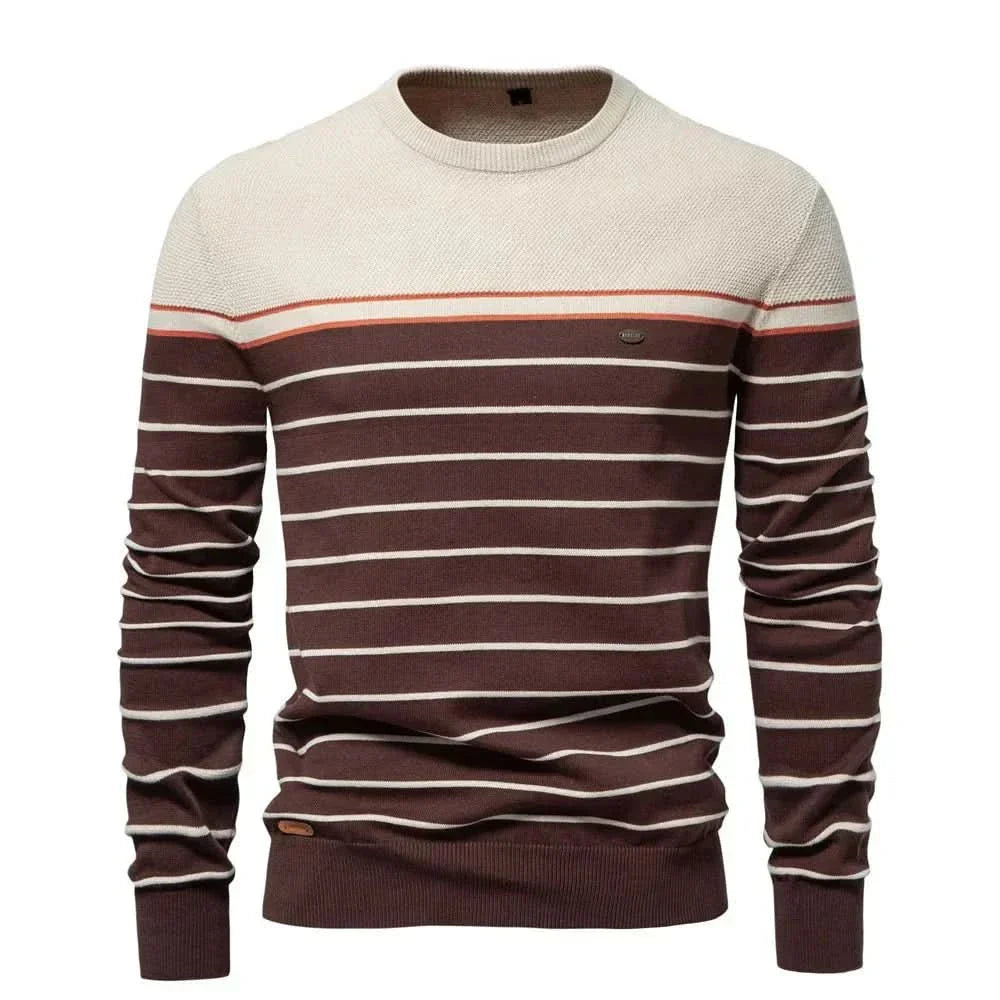 NATHAN | Refined Striped Knit Pullover