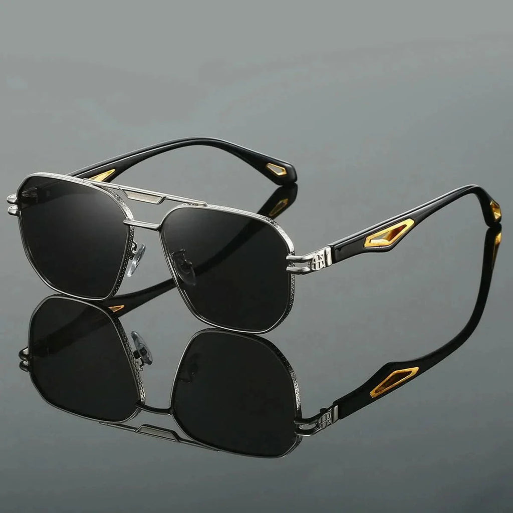 ORO EDGE | Gold Hexagonal Sunglasses | UV400 Gradient