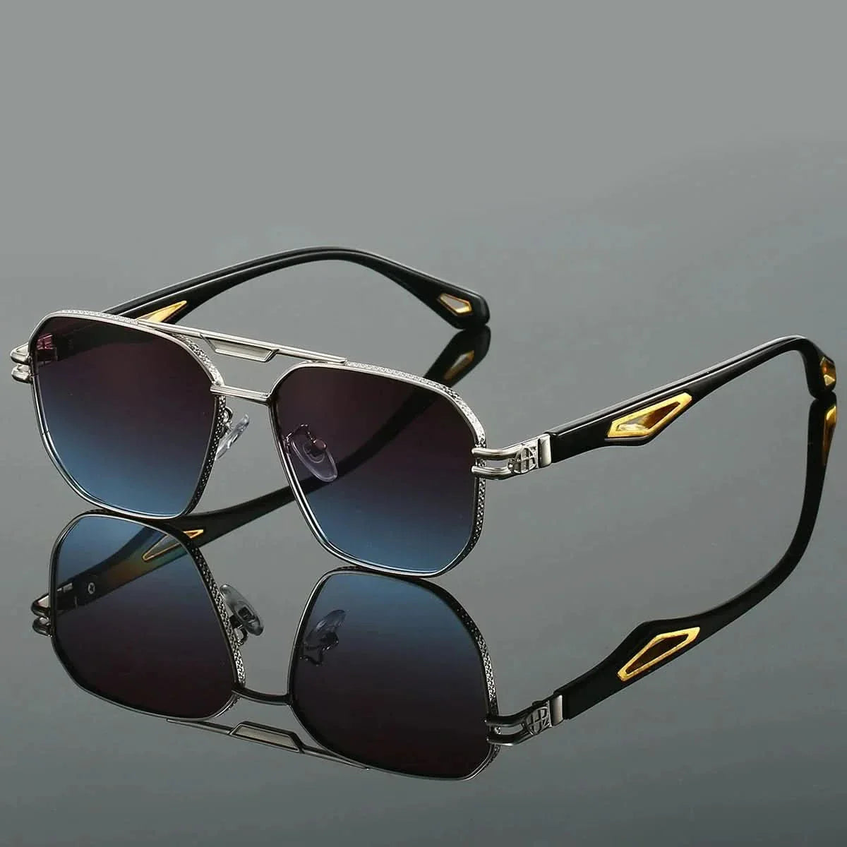 ORO EDGE | Gold Hexagonal Sunglasses | UV400 Gradient