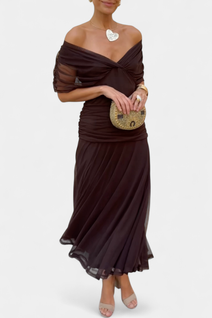 FREYA | Flowing Floral V Neck Dress