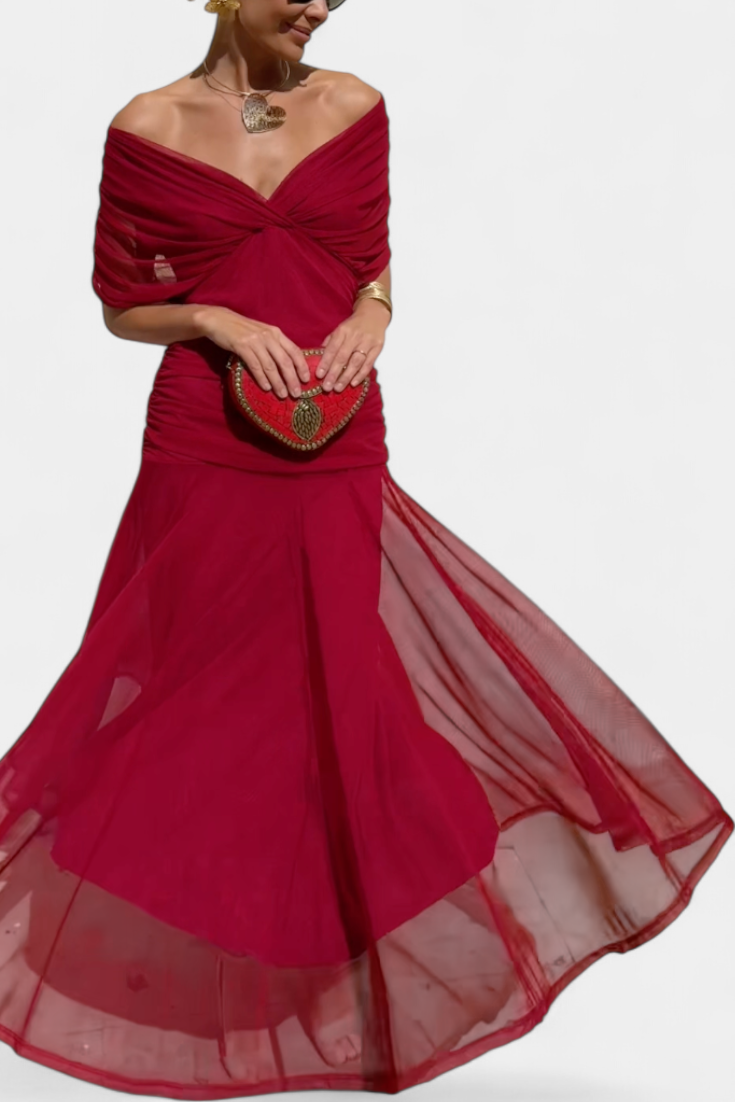 FREYA | Flowing Floral V Neck Dress