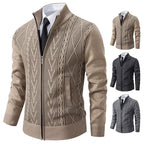 PRESTON | Refined Cable-Knit Zip Cardigan
