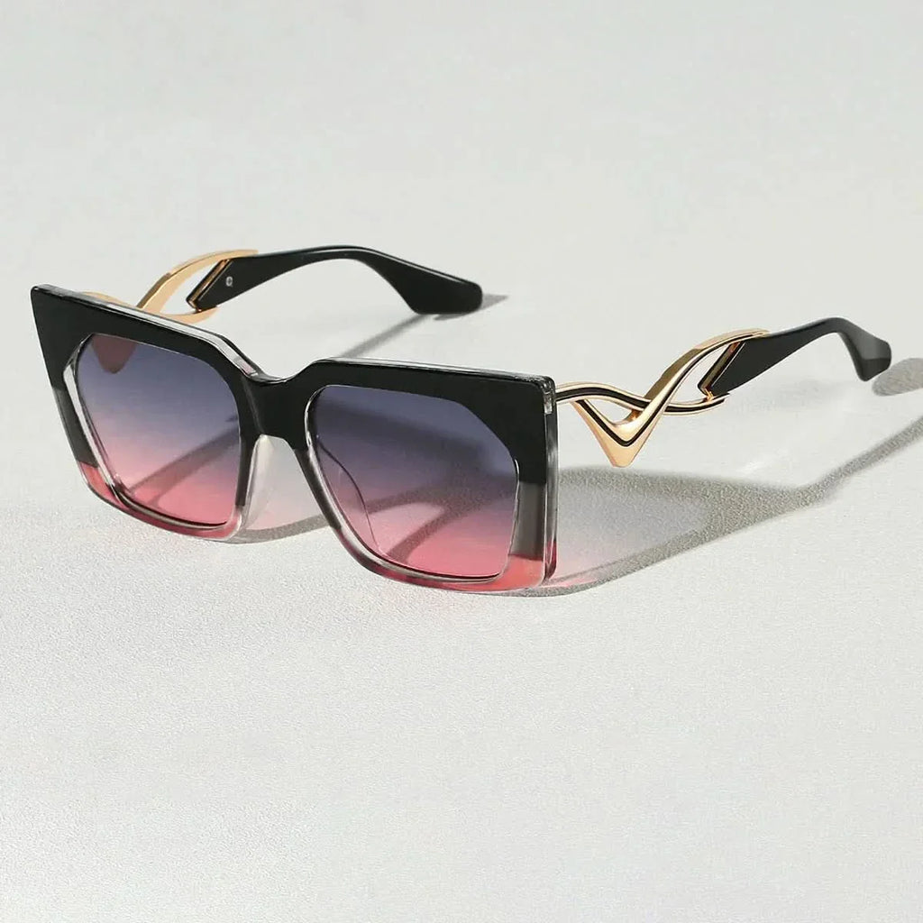 ISLA WAVE | Cat Eye Square Wave-Arm Sunglasses | UV400