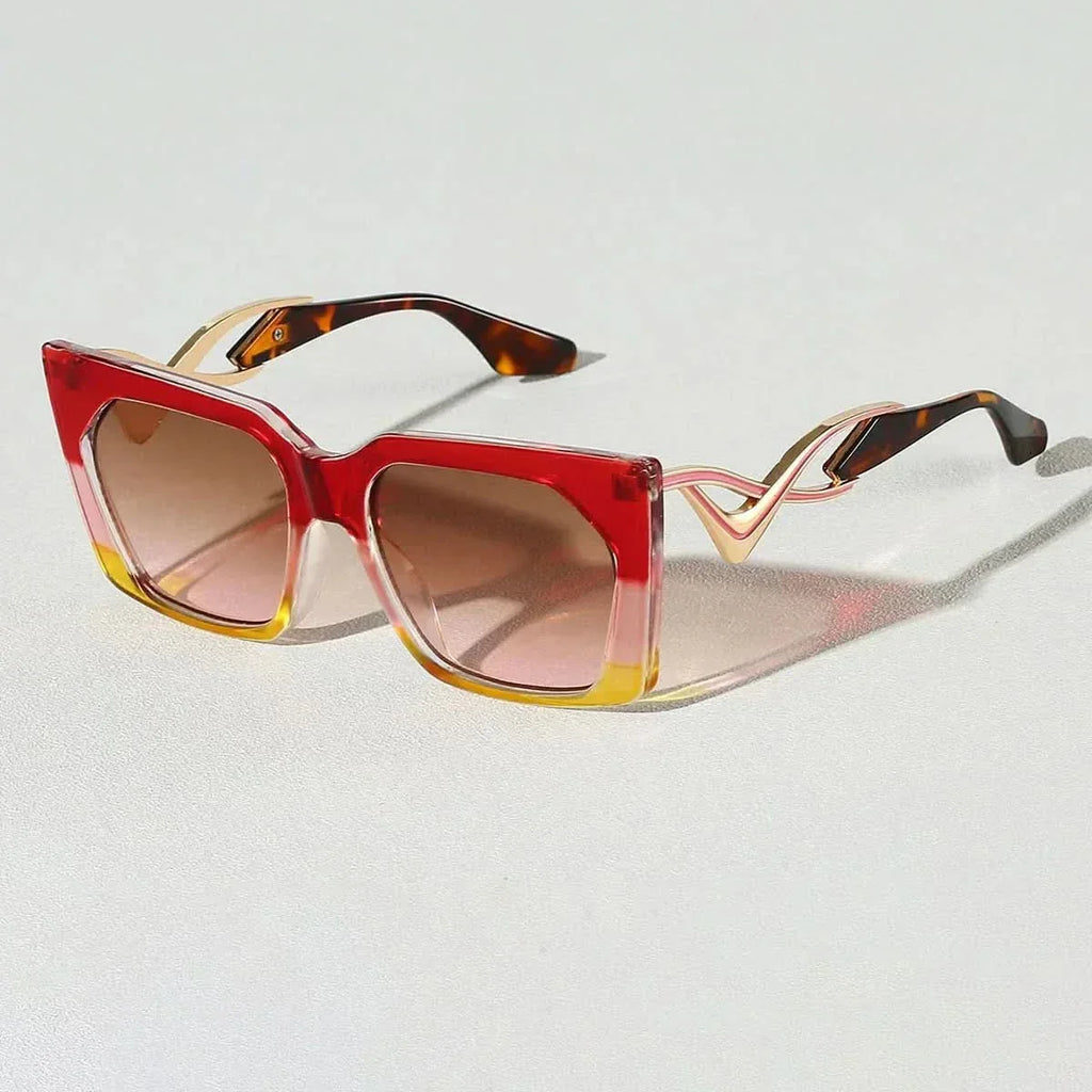 ISLA WAVE | Cat Eye Square Wave-Arm Sunglasses | UV400