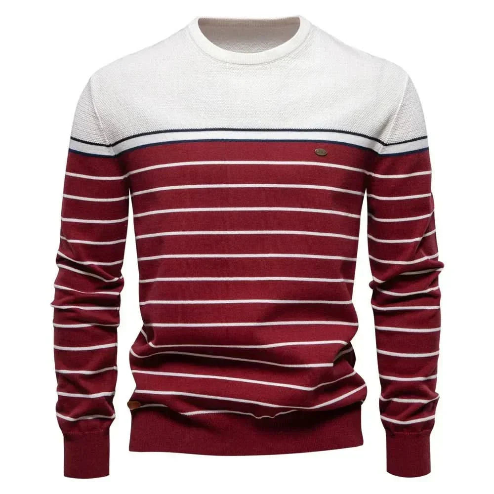 NATHAN | Refined Striped Knit Pullover