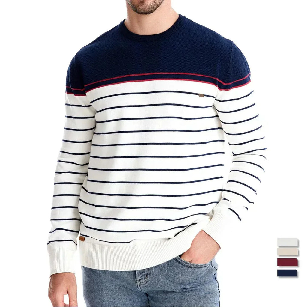 NATHAN | Refined Striped Knit Pullover
