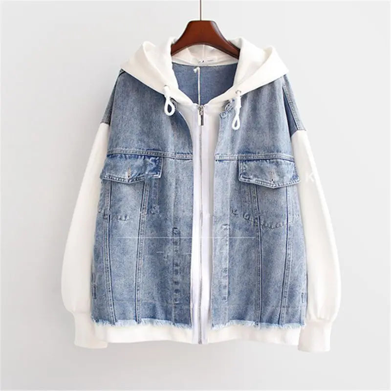 VIVIAN | Denim Hoodie Jacket