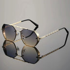 STORME CHAIN | Chain-Link Temple Octagonal Sunglasses | UV400