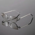 LYRA NOIR | Cat Eye Half-Rim Metal Sunglasses | UV400