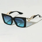 ISLA WAVE | Cat Eye Square Wave-Arm Sunglasses | UV400